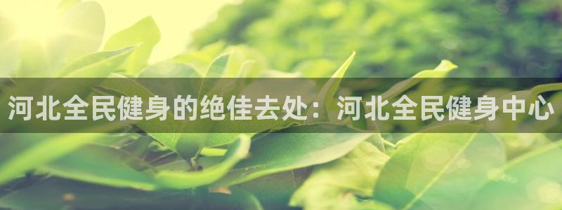 KB88凯时官网：河北全民健身的绝佳去处：河北全民健身中