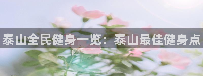尊龙凯时人生就是博·(中国)官网最新：泰山全民健身一览：